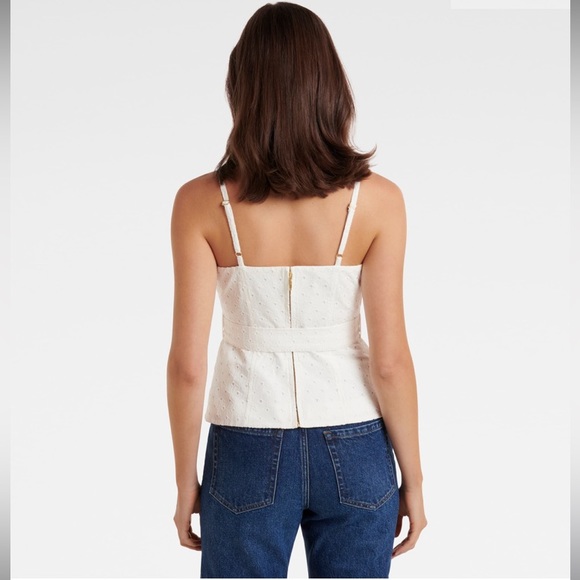 Forever New Mimi Embroidered Linen Bustier - Picture 3 of 7